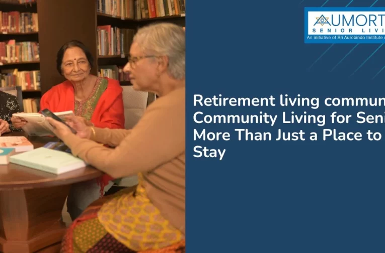 Seniors sitting together in a retirement living community that promotes social connection and purposeful living