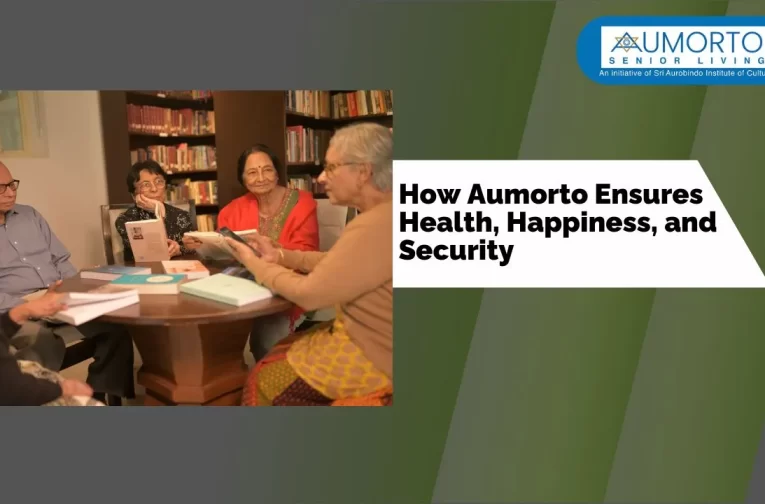 old people sitting together in future living homes