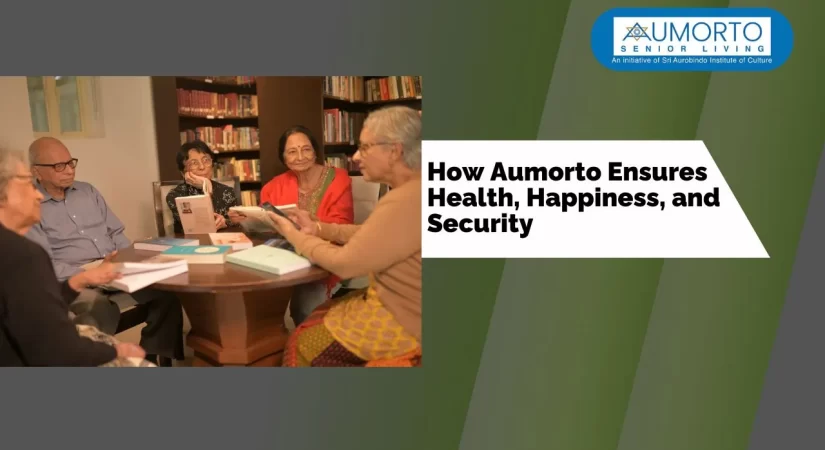 old people sitting together in future living homes