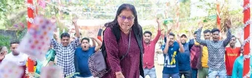 Residents playing games in Aumorto Senior living in Kolkata