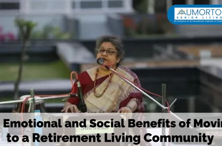 Senior residents enjoying outdoor activities at Aumorto retirement living community Kolkata.